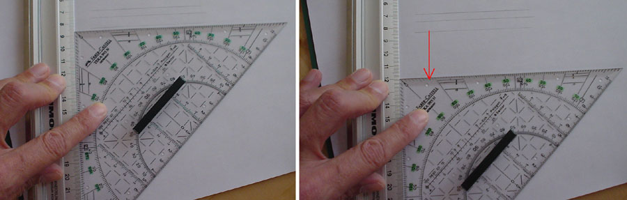 Drawing parallel lines method 2